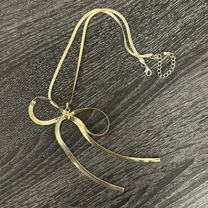 Gold Bow Necklace